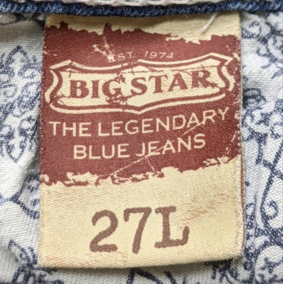 BIG STAR Remy Low Rise Boot Cut Sequins Jean  Size 27L - Picture 7 of 8